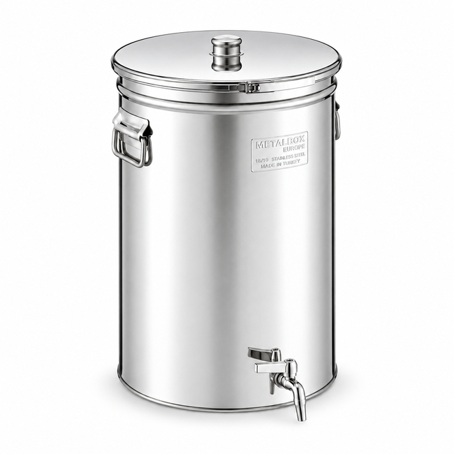 Δοχείο Inox Κρασιού/Λαδιού Ανοιχτού Τύπου 250L Metalbox