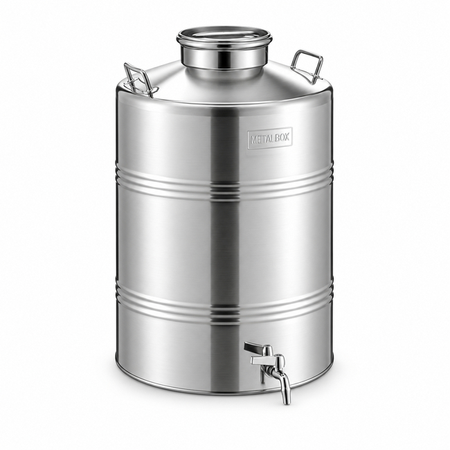 Δοχείο Inox Κρασιού/Λαδιού 100 L Με Βιδωτό Πώμα METALBOX