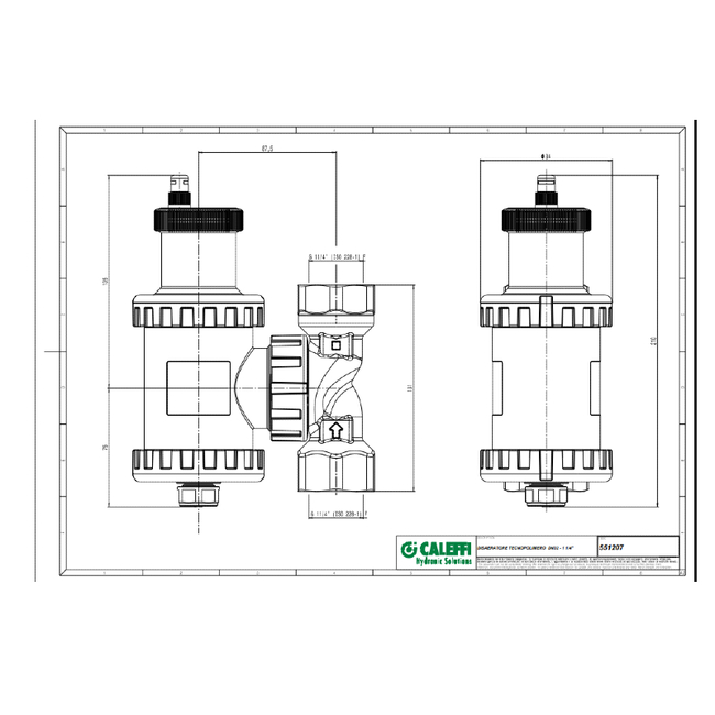 Απαερωτής Για Σύστημα Λεβιτοστασίου  1 1/4" DISCAL CALEFFI