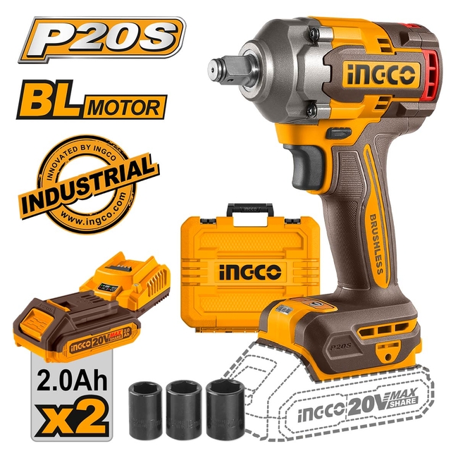 INGCO CIWLI2040 20V 2Hh Li-ion Battery Wrench