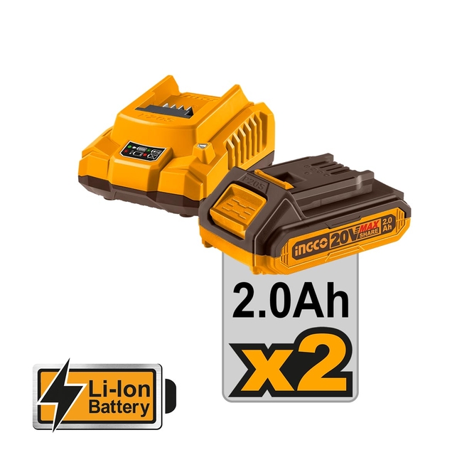 INGCO CIWLI2040 20V 2Hh Li-ion Battery Wrench