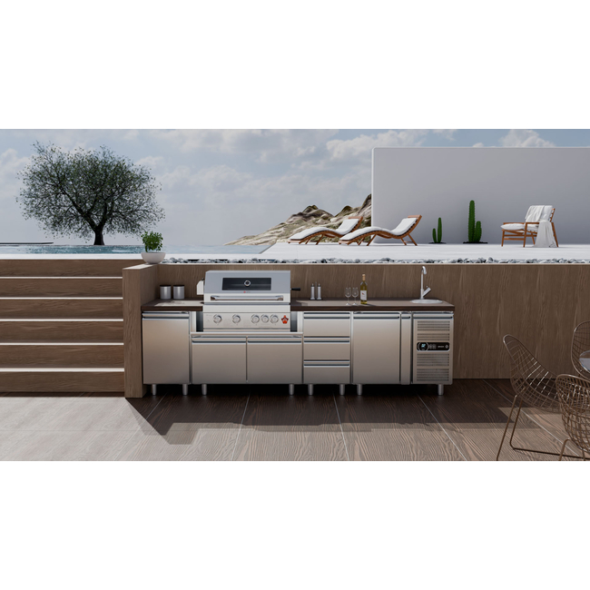 ΕΡΜΑΡΙΟ INOX BBQ TGH-B1-B4-G ΜΕ ΣΥΡΤΑΡΙΑ