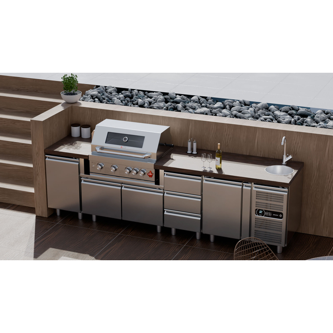 ΕΡΜΑΡΙΟ INOX BBQ TGH-B1-B4-G ΜΕ ΣΥΡΤΑΡΙΑ