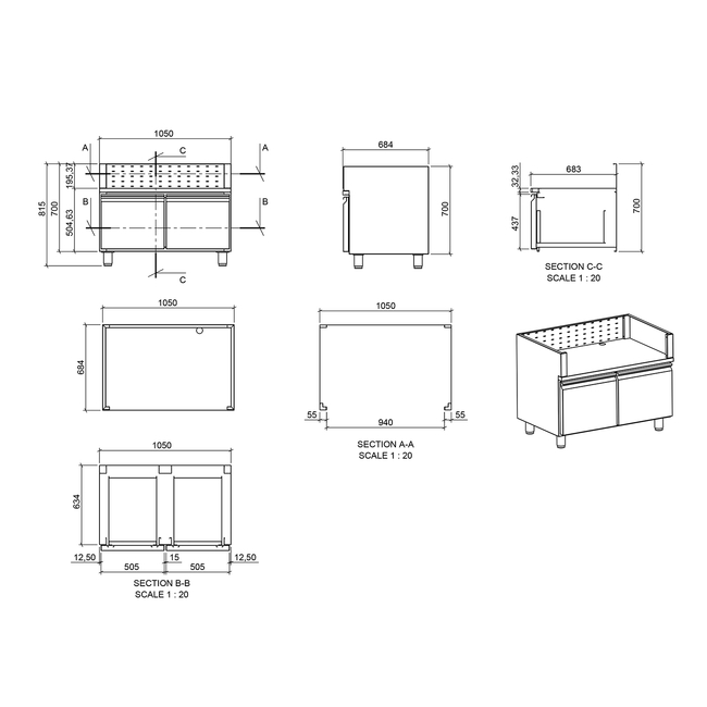 ΕΡΜΑΡΙΟ INOX BBQ TGH-B1-B4-G ΜΕ ΣΥΡΤΑΡΙΑ
