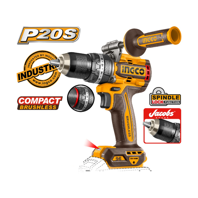 Κρουστικό Δραπανοκατσάβιδο INGCO CIDLI209685 96Nm 20V