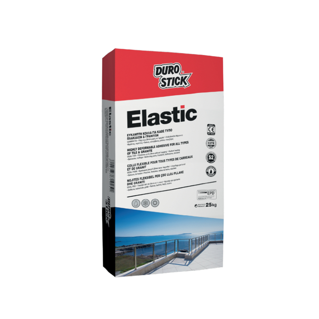 Κόλλα Για Κάθε Τύπο Πλακιδίων & Γρανιτών ELASTIC 5kg DUROSTICK