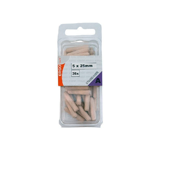 Καβίλιες Ξύλινες Επίπλων 5Χ25mm ERGOTECH  (38ΤΜΧ)