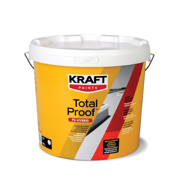 Στεγανωτικό Ταρατσών Total Proof PU Hybrid - Kraft Paints Λευκό 13L