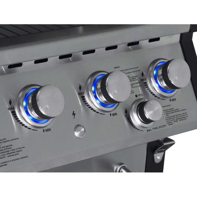 BBQ ΥΓΡΑΕΡΙΟΥ GS GRILL SUPERIOR 3+1 ΙΝΟΧ - 14kW