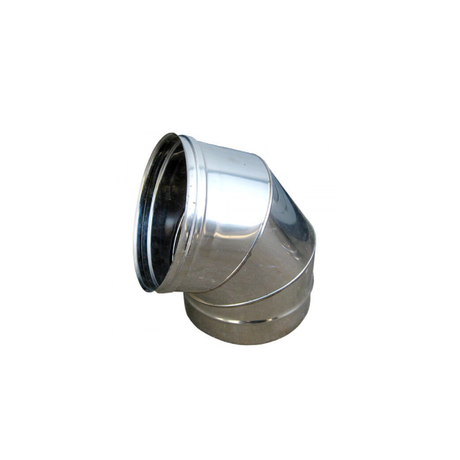 Single-wall Stainless Steel 45° Bend