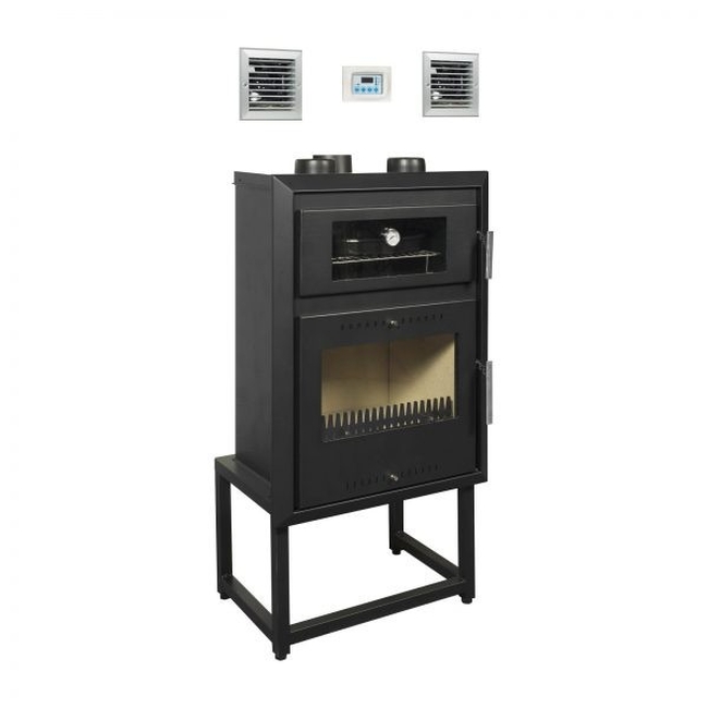 Ενεργειακό Τζάκι Αερόθερμο Με Φούρνο 11KW ALFATHERM A04f