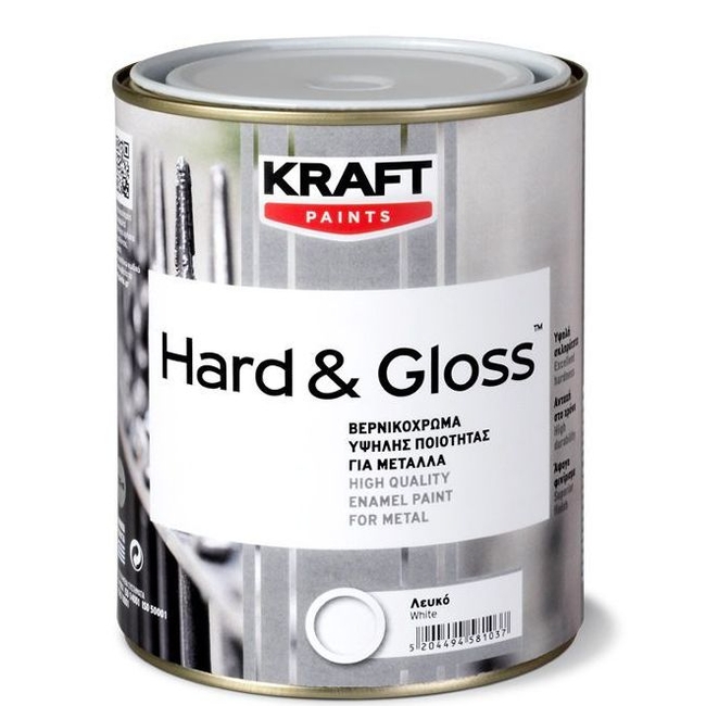 Βερνικόχρωμα Hard & Gloss - Kraft Paints "Κυπαρίσσι 8" 0.18L