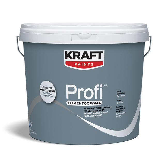 Ακρυλικό Τσιμεντόχρωμα Profi- Kraft Paints "Γκρι" 3L