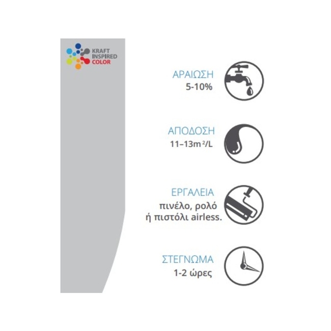 Ελαστομερές Μονωτικό Χρώμα 4 Season Elastic - Kraft Paints 3L