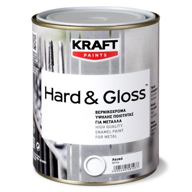 Βερνικόχρωμα Hard & Gloss - Kraft Paints "Βροχή 86" 0.75L