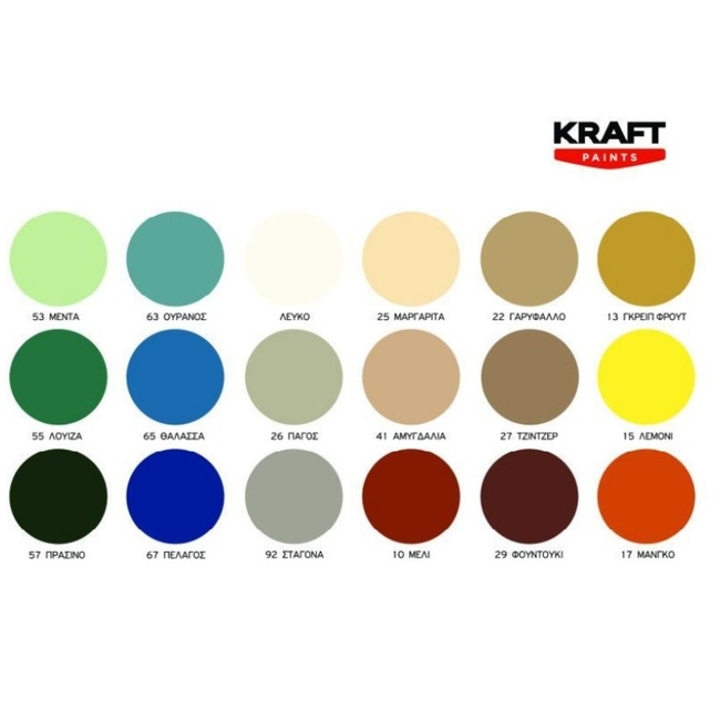 Βερνικόχρωμα Hard & Gloss - Kraft Paints "Πορτοκαλί 90" 0.375L