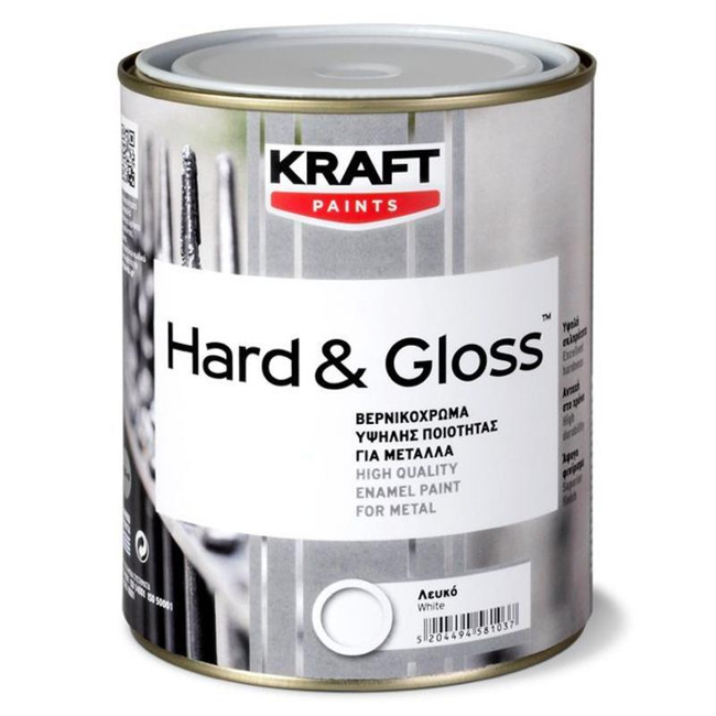 Βερνικόχρωμα Hard & Gloss - Kraft Paints "Πορτοκαλί 90" 0.375L