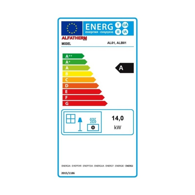 Ξυλόσομπα Αερόθερμη ALFATHERM ALB01 14 KW