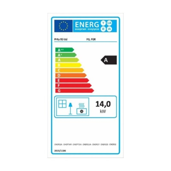 Ξυλόσομπα PRITY FGR 14KW Με Φούρνο