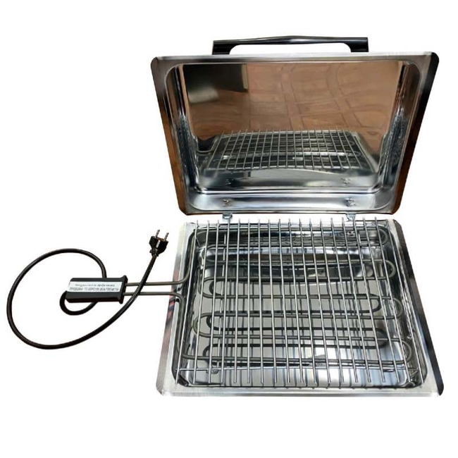 Ψησταριά Ηλεκτρική Inox Με Καπάκι 2500W