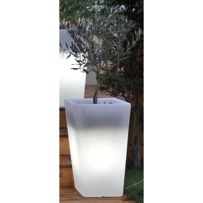 Φωτιζόμενη Γλάστρα Τετράγωνη 50 Χ 50 Χ 87 cm