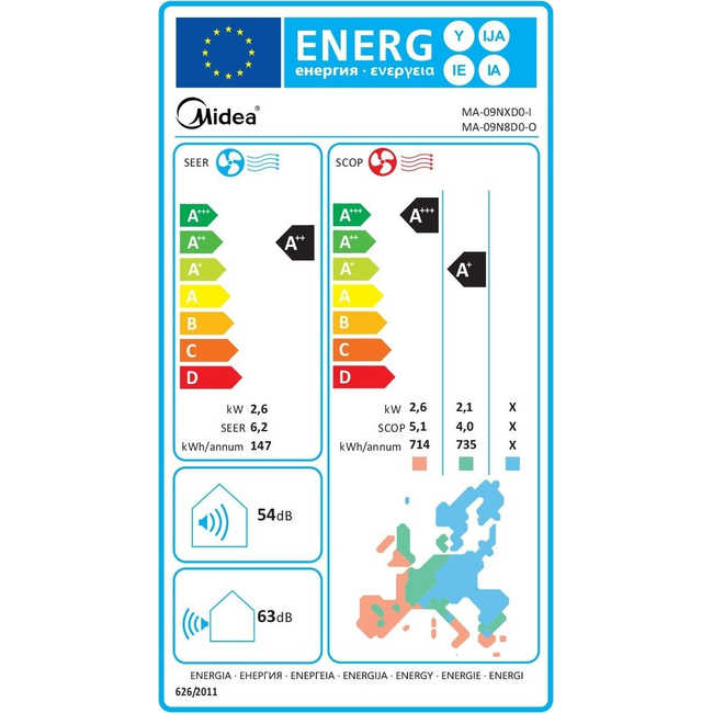Κλιματιστικό Midea Blanc Series 9000BTU