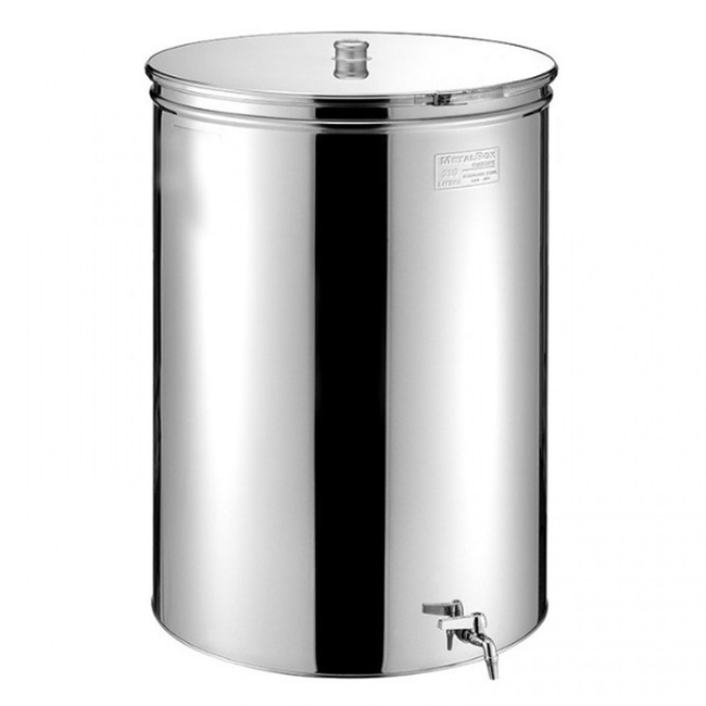 Δοχείο Inox Κρασιού/Λαδιού 200 L Ανοιχτού Τύπου METALBOX