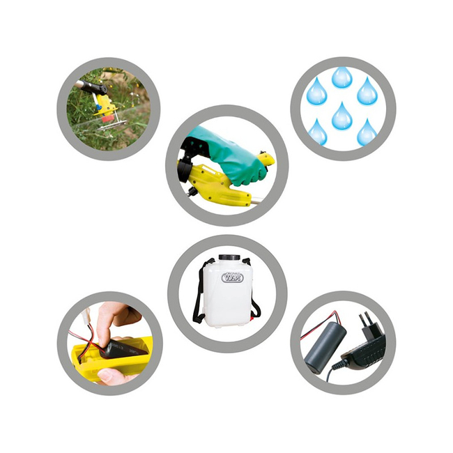 Ψεκαστήρας Ζιζανιοκτονίας Μπαταρίας Volpi Micronizer Jolly 10LT