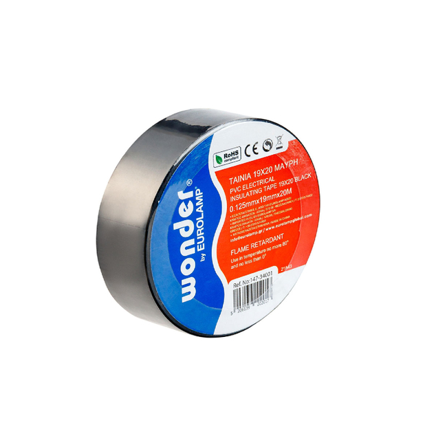 Ταινία Μονωτική AIR-CONDITION 38mm Χ 20m Wonder (Μαύρη)