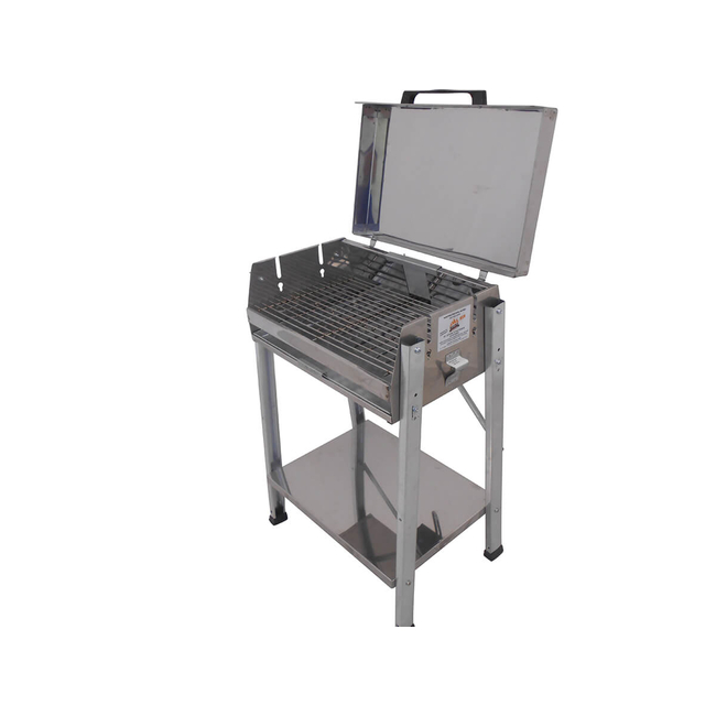 Stainless Steel Electric Grill With Lid 60x32x85cm – 3000W
