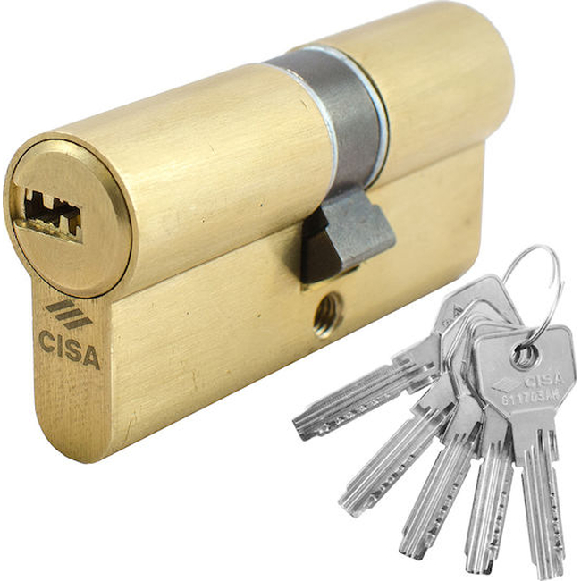 Κύλινδρος Πόρτας CISA ASSIX χρυσό 60mm