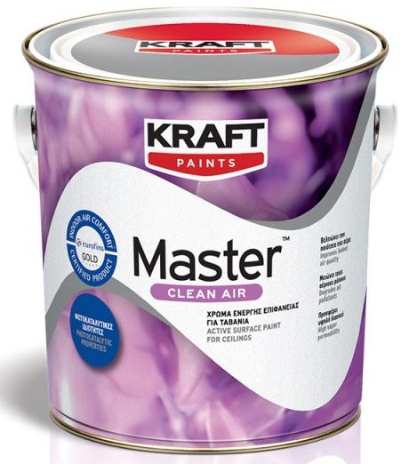 Χρώμα Ειδικό Υδρυάλου Για Ταβάνια Master Clean Air - Kraft Paints 2.5L