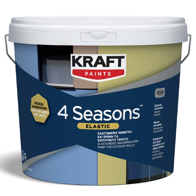 Ελαστομερές Μονωτικό Χρώμα 4 Season Elastic - Kraft Paints 3L