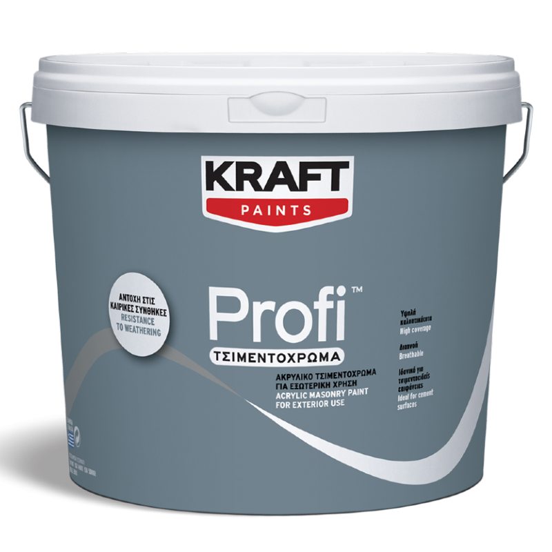 Ακρυλικό Τσιμεντόχρωμα Profi- Kraft Paints "Λευκό" 0.75L