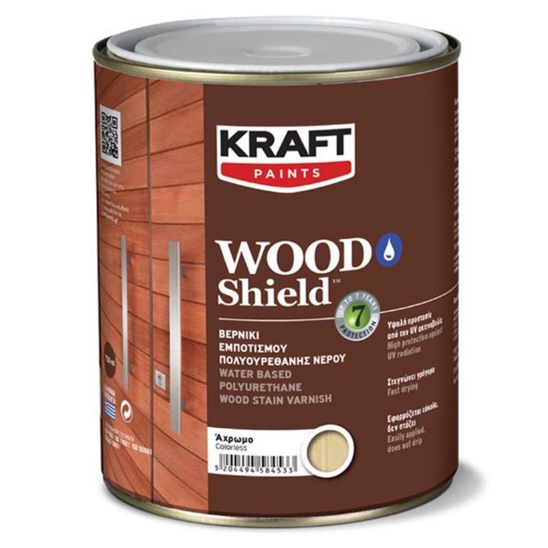 Ακρυλικό βερνίκι Wood Shield - Kraft Paint " Όρεγκον" 0.75L