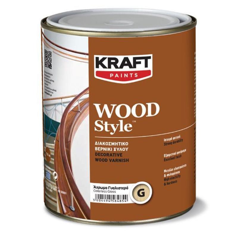 Διακοσμητικό Βερνίκι Ξύλου Wood Style - Kraft Paints "Άχρωμο Σατινέ" 0.75L