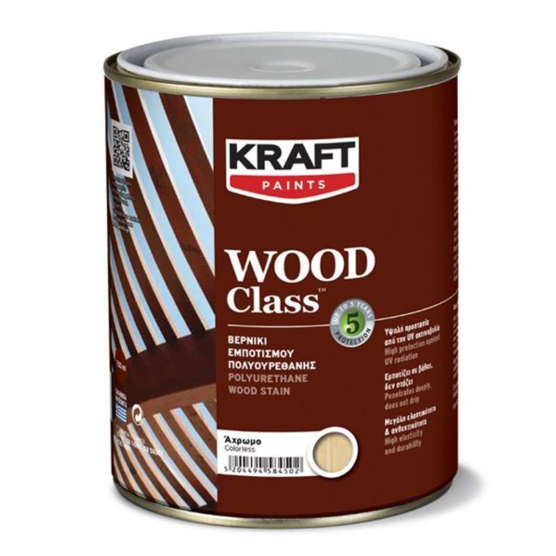 Βερνίκι Wood Class - Kraft Paints "Καρυδιά Ανοιχτή" 0.75L
