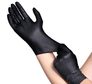 Γάντια Μιας Χρήσης Νιτριλίου EXTRA Αντοχής Μάυρα