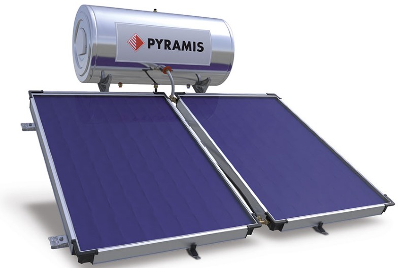 Ηλιακός Θερμοσίφωνας PYRAMIS 160lt/3m² Επιλεκτικός Διπλής Ενέργειας 