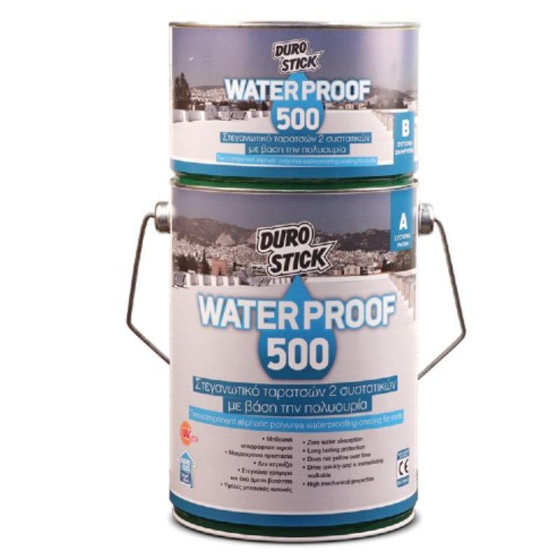 Στεγανωτικό Ταρατσών 2 Συστατικών Waterproof 500 Durostick 20kg