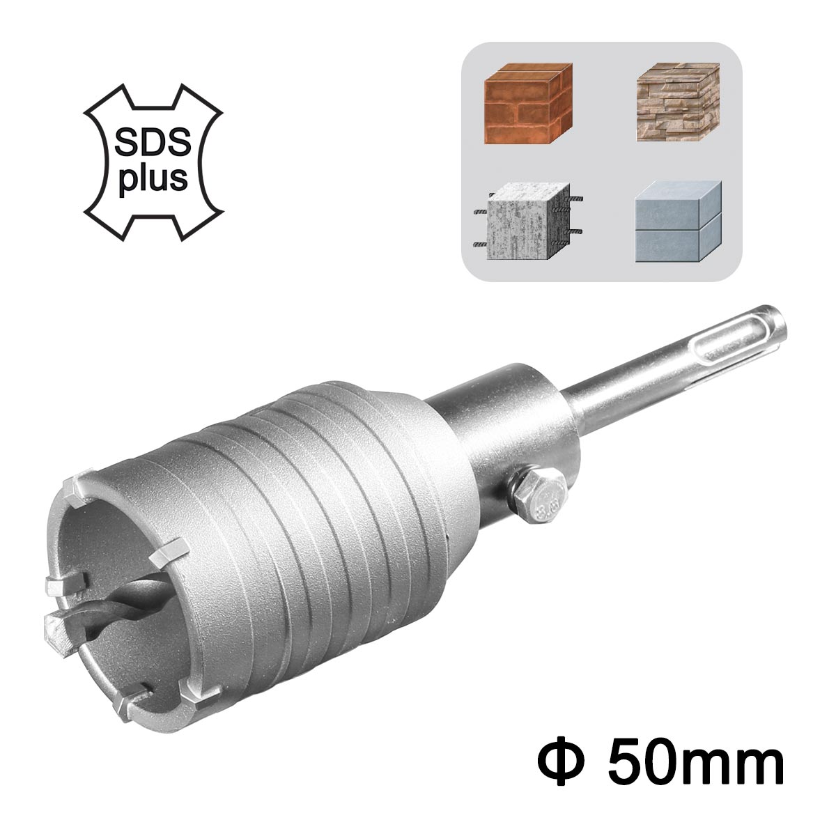 Ποτηροκορώνα Μπετού SDS PLUS 50mm INGCO HCB0501