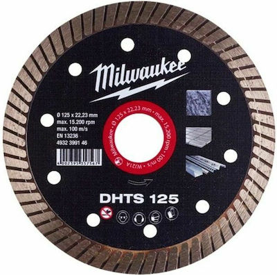 Δίσκος Διαμαντέ Δομικών Υλικών Φ125 Χ 1.2 Χ 22.23mm Milwaukee DHTS125