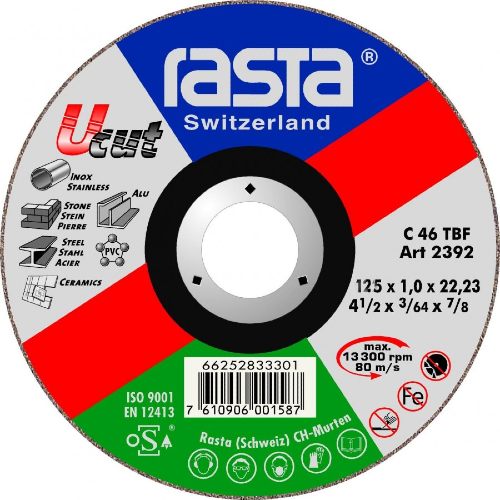 Δίσκος Κοπής UCUT CD RASTA Φ125 Χ 1,0 X 22.23mm
