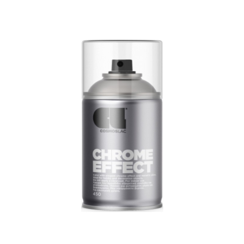 Διακοσμητικό Σπρέι Ασημί Chrome Effect COSMOSLAC 200ml