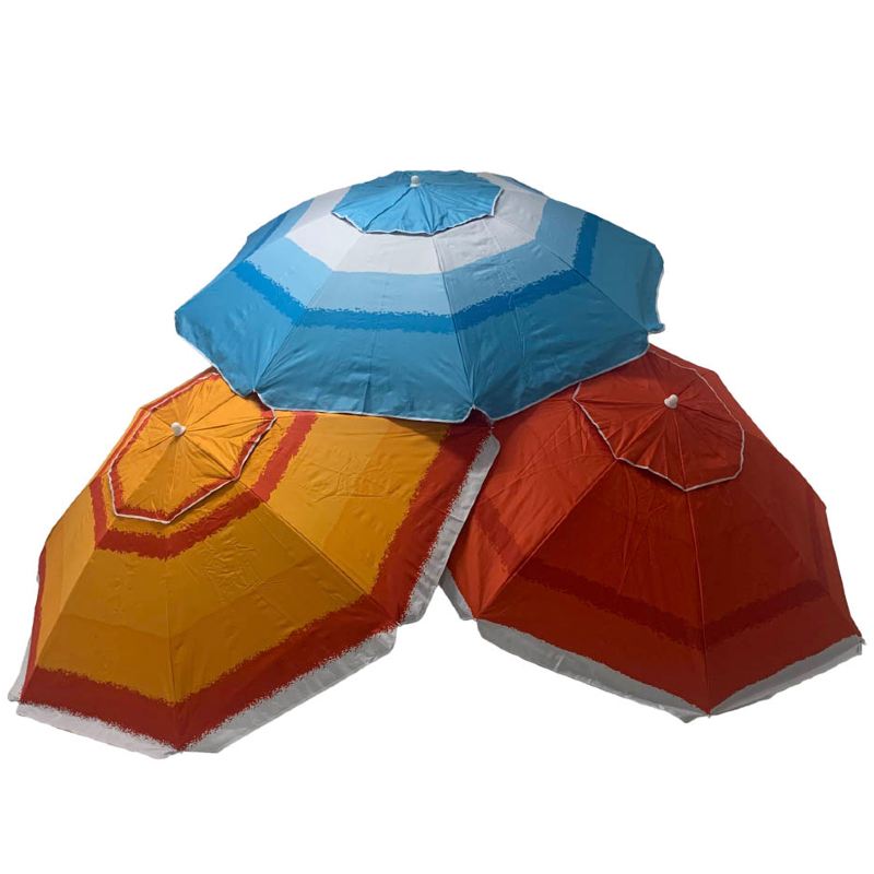 Ομπρέλα Θαλάσσης Φ200 Με Εξαερισμό 3 Χρώματα 